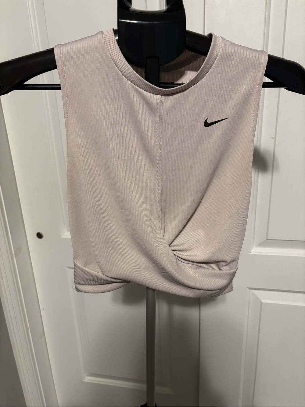 Nike Women's tan Twist-Front Sleeveless Tank